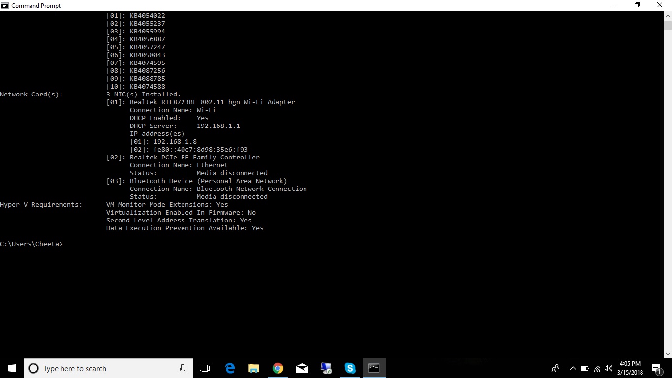 system info command prompt