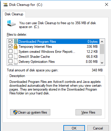 perform disk cleanup