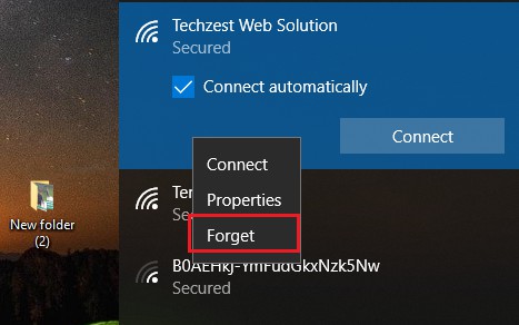 forget wifi connection