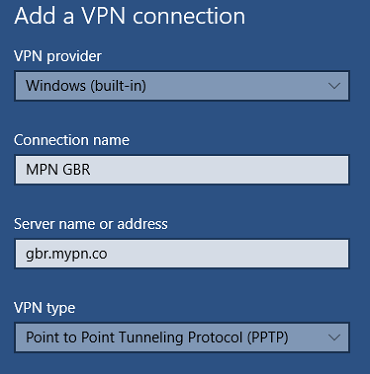 setup vpn in windows 10