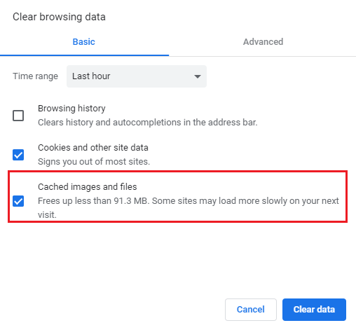 how to clear cache chrome