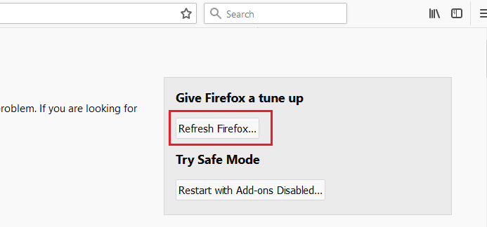 how to reset firefox