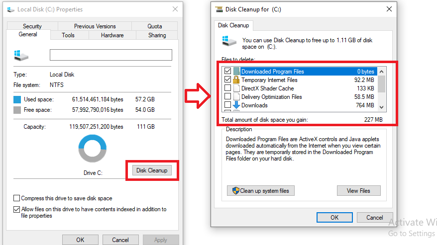 delete temp files in windows 10