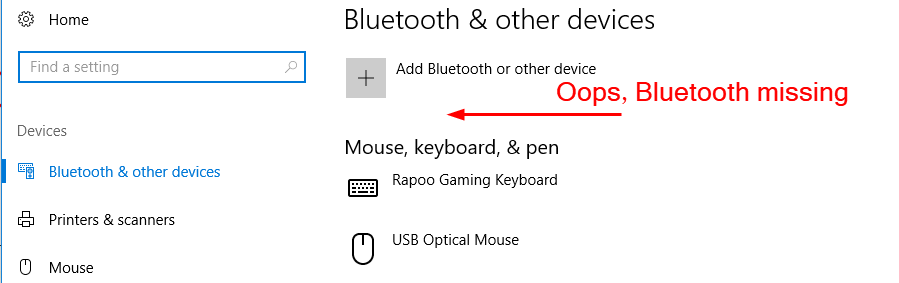 How to Turn ON/OFF Bluetooth, Fix Bluetooth missing Windows
