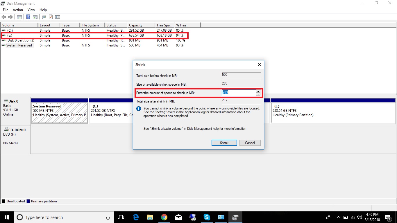 hard drive partition