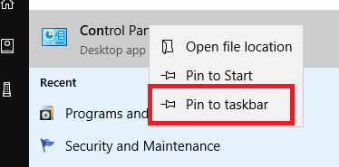 open control panel in windows 10