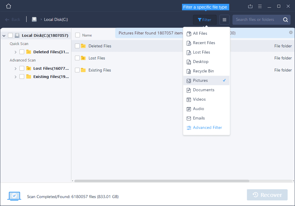 how to recover deleted files from bin