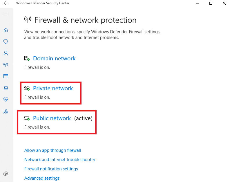 disable windows firewall windows 10