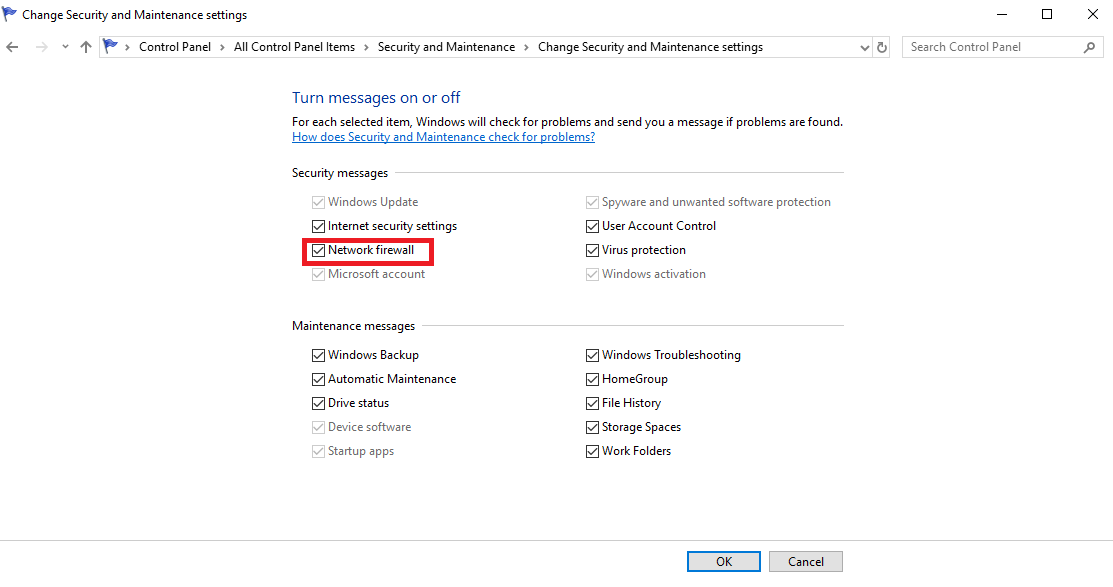 how to disable firewall windows 10