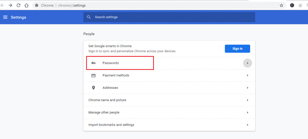 google chrome saved passwords file location windows