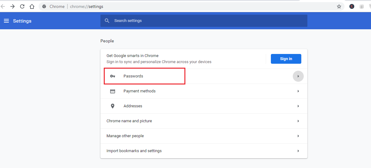 how to view saved passwords in chrome