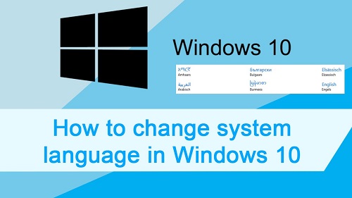 Change language windows 10