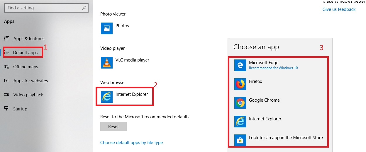 How to change default browser