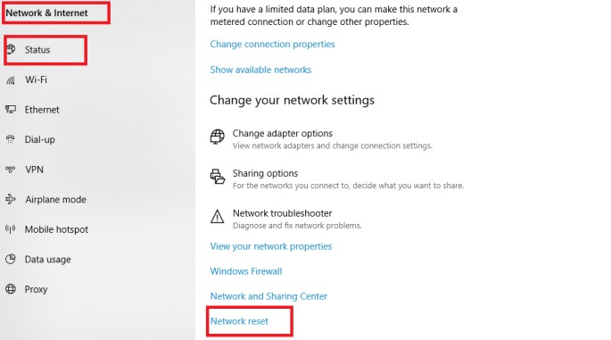 ethernet no internet windows 10