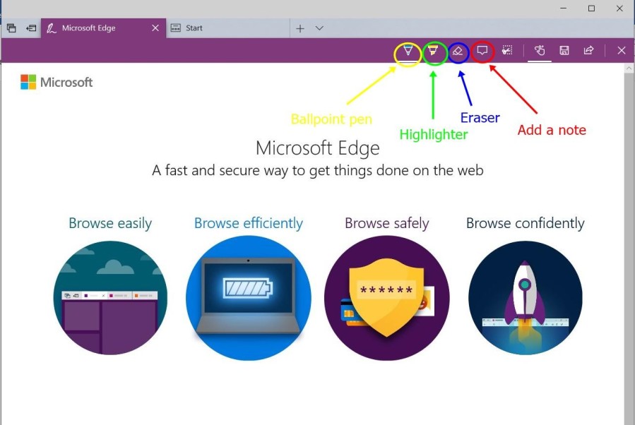 how to make notes on microsoft edge