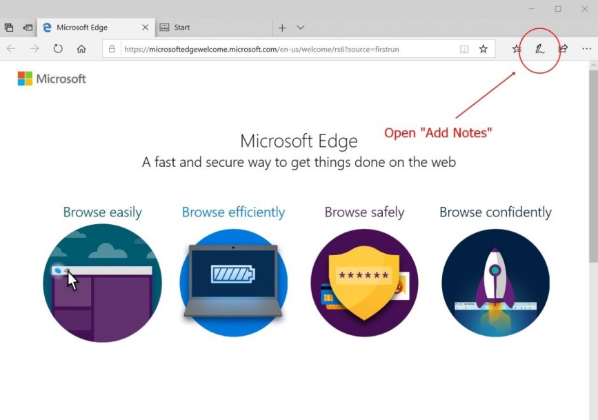 make notes on edge