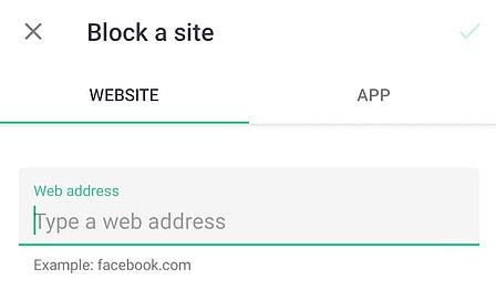 how to block a site on android