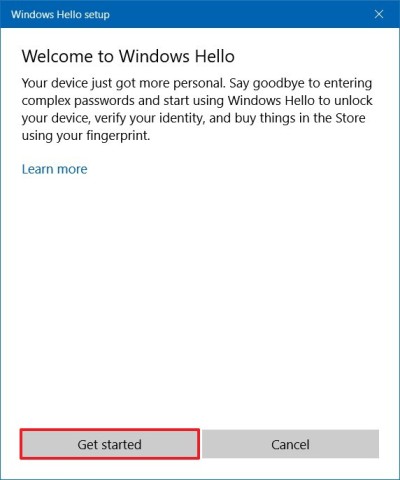 enable fingerprint windows 10