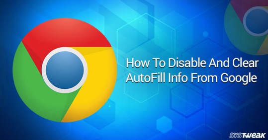 how to disable autofill chrome