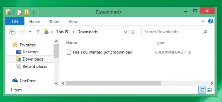 open crdownload file