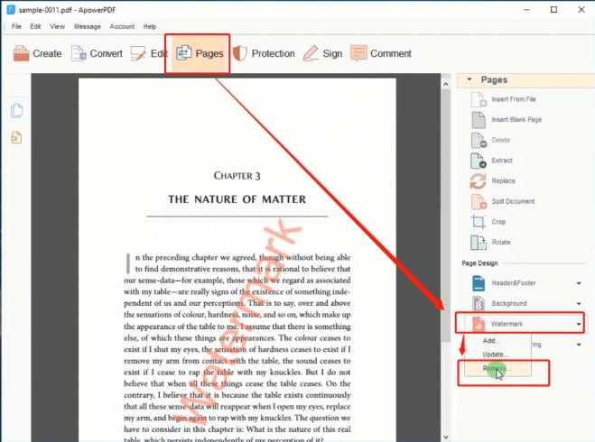 remove watermark from pdf using apowerpdf 2
